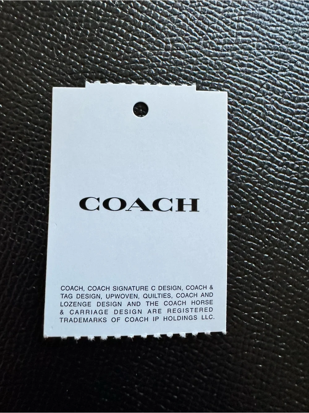 Coach Black Leather Zip Wristlet‎ with Gold Logo